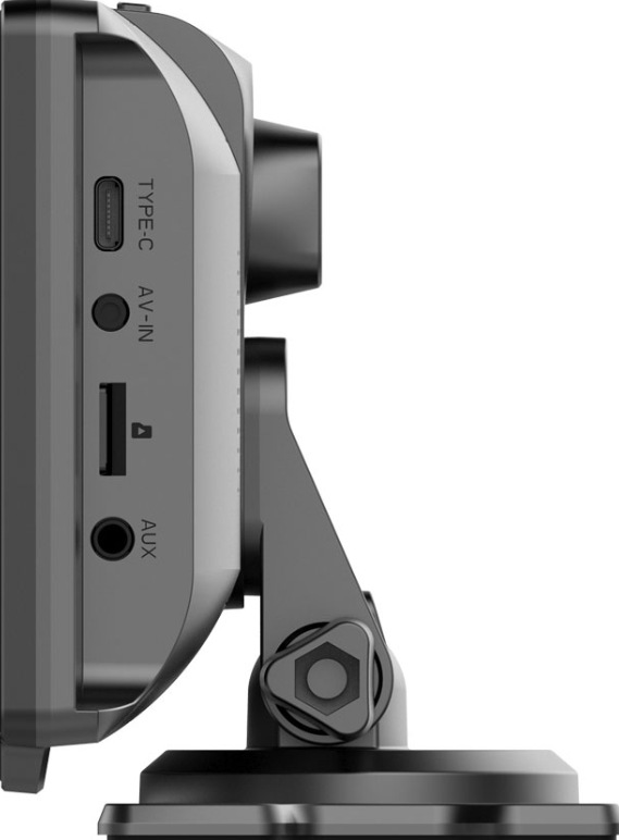 Bočné konektory displeja Sencor SCT M1090DBWT s USB-C, AUX a slotom pre kartu