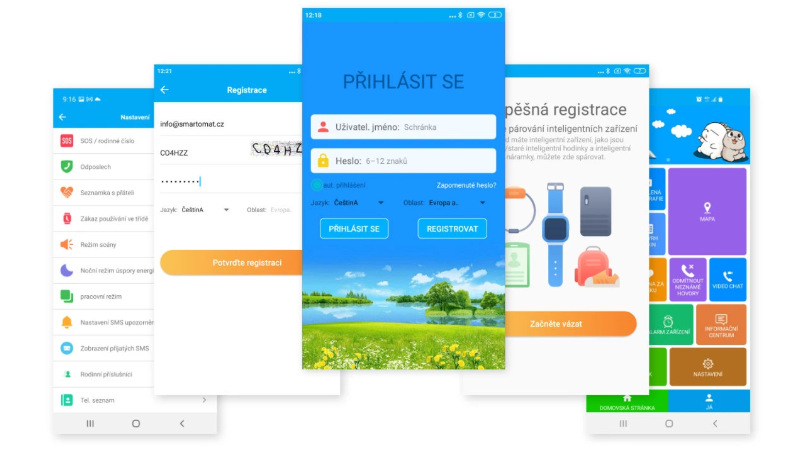 Inteligentné hodinky ARMODD Kidz GPS AI čierne Náhľad do aplikácie k šikovným hodinkám ARMODD Kidz GPS AI