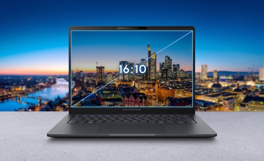 Notebook Asus ExpertBook B3 sivý Ostrý a realistický displej notebooku Asus ExpertBook B3 s pomerom 16: 10″ width=