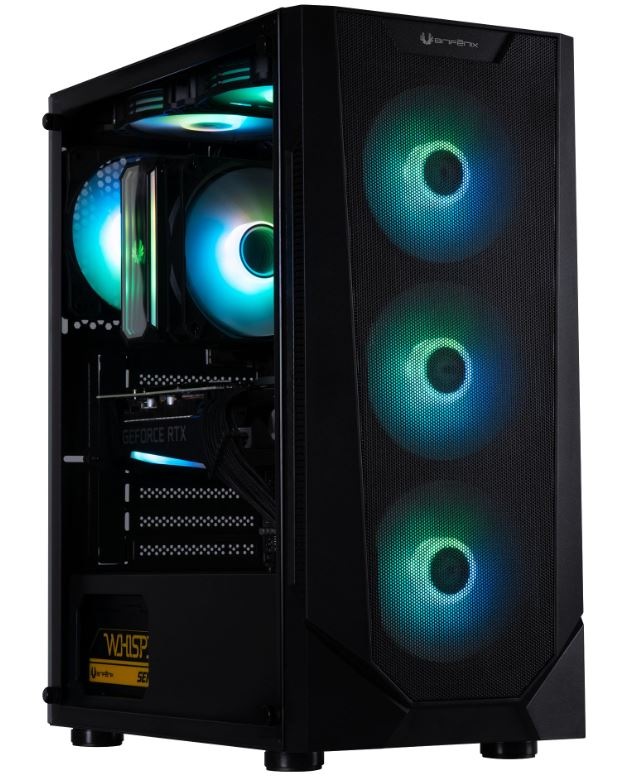 Case BitFenix ​​C60 Negro v detaile z bočnej strany