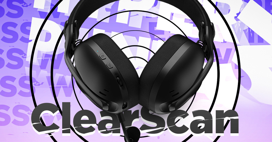 Headset HATOR Hyperpunk 3 čierny Čierny headset HATOR Hyperpunk 3 Wireless v grafike technológie ClearScan