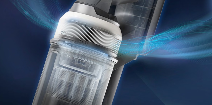Tyčový vysávač Samsung Bespoke AI Jet VS80F28DES/GE béžový Detail filtra tyčového vysávača Samsung Bespoke AI JET