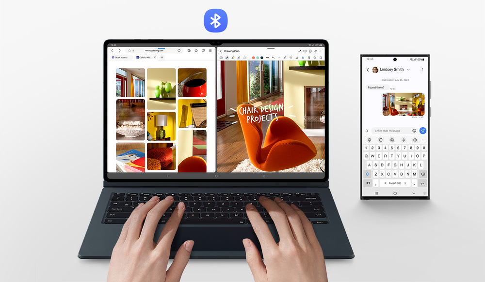 Puzdro s klávesnicou na tablet Samsung Galaxy Tab S9 Ultra Book Cover Keyboard čierne Samsung Galaxy Tab S9 Ultra Book Cover Keyboard