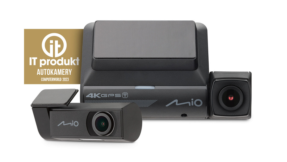 Autokamera Mio MiVue 955W Dual 4K GPS (s 2.5K zadnou kamerou) čierna