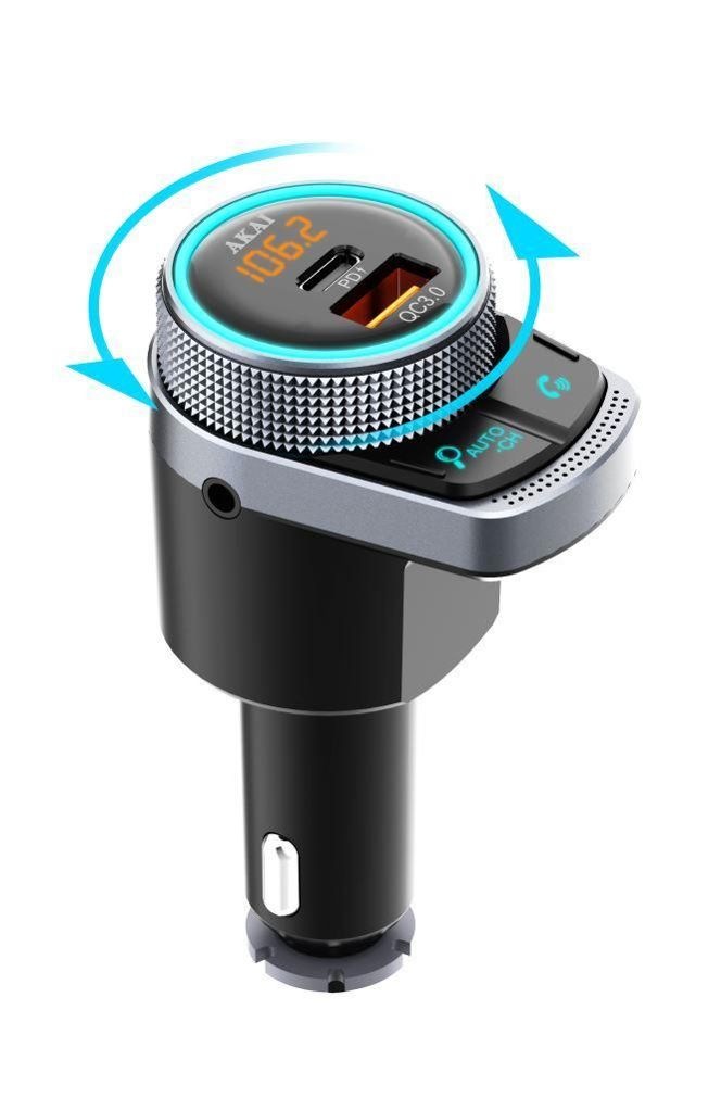 FM Transmitter AKAI FMT-80BT čierny