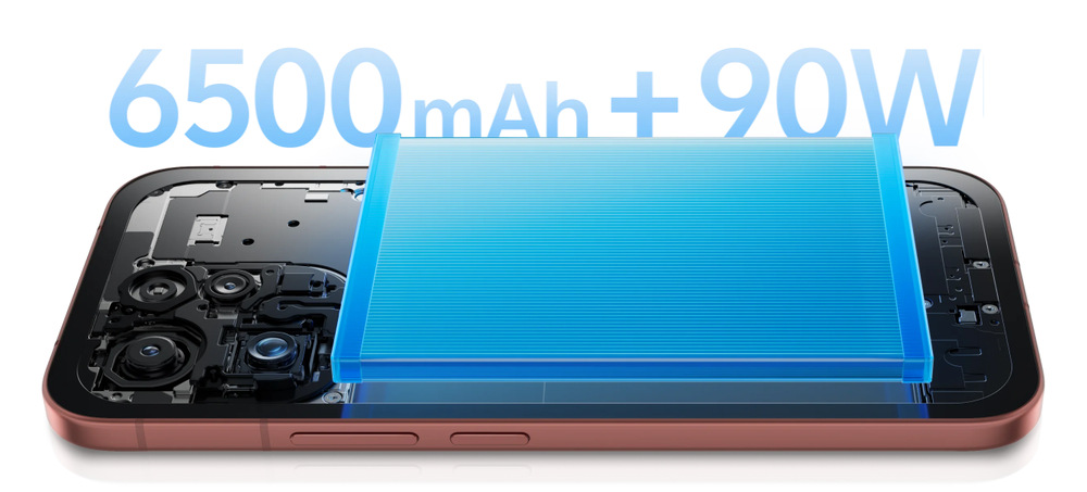 Mobilný telefón vivo V70 5G 8 GB / 512 GB sivý Vivo V70 dodáva energiu batérie s kapacitou 6 500 mAh