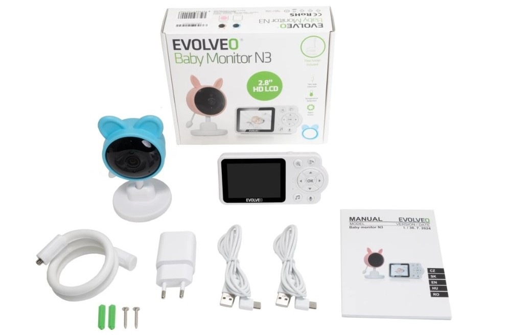 Detská elektronická pestúnka Evolveo Baby Monitor N3 (CAM-3B) modrá Detská elektronická pestúnka Evolveo Baby Monitor N3 (CAM-3B)