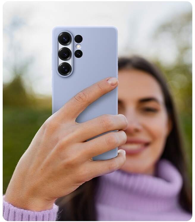 Kryt na mobil Samsung Silicone na Galaxy S25 Ultra červený