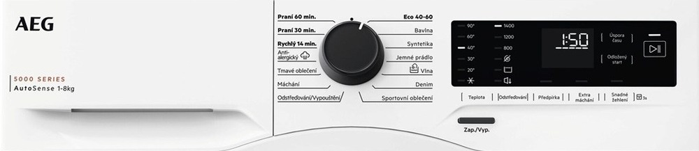 Práčka AEG ProSense™ LF5Z48BC biela AEG LF5Z48BC ovládací panel