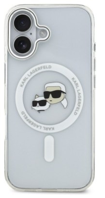 Kryt na mobil Karl Lagerfeld IML K&CH Heads Metal Frame MagSafe na Apple iPhone 17 priehľadný Kryt na mobilný telefón Karl Lagerfeld IML K&CH Heads Metal Frame MagSafe na Apple iPhone 17 v priehľadnej farbe