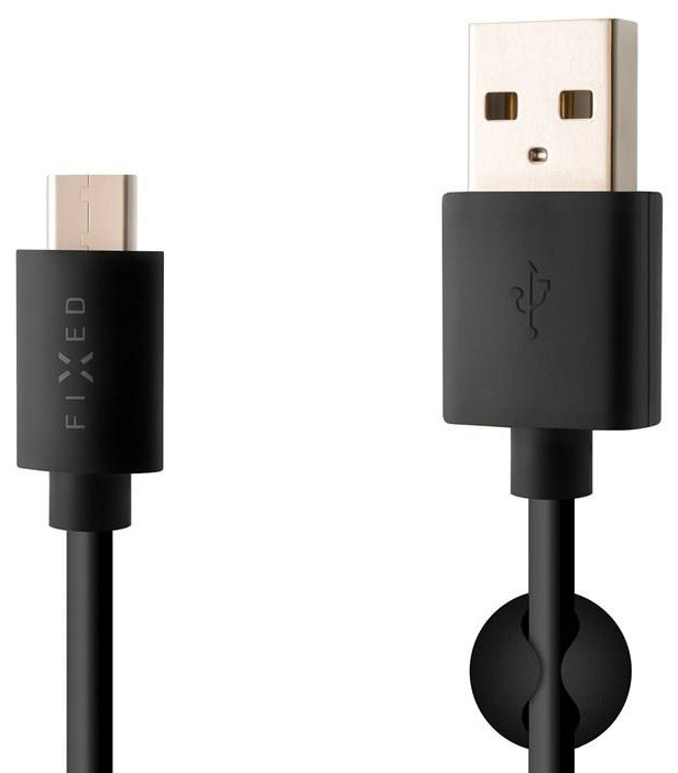 Kábel FIXED USB/USB-C, USB 2.0, 2m čierny