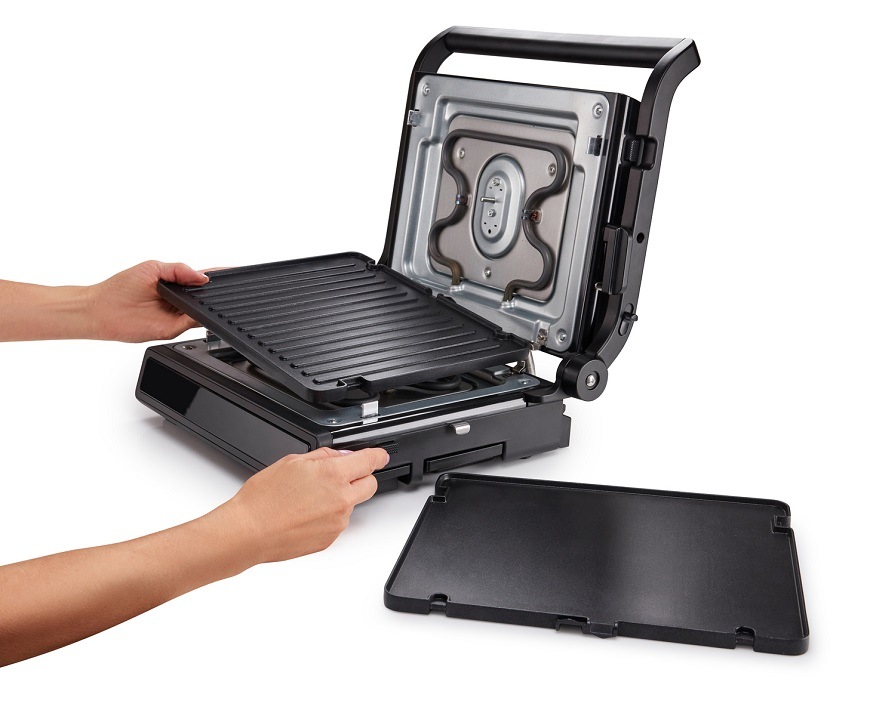 Gril Hisense HCG1600DBT čierny Kontaktný gril Hisense HCG1600DBT, Odnímateľné obojstranné dosky