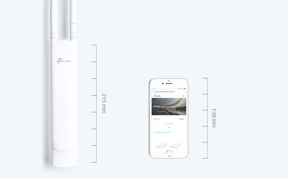 Prístupový bod (AP) TP-Link EAP113-Outdoor biely