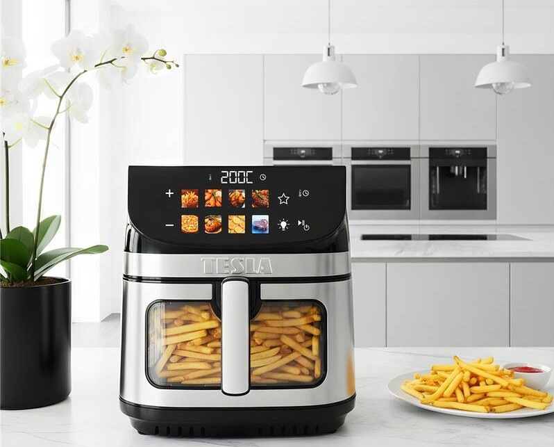 Fritéza teplovzdušná Tesla AirCook DualHeat QD73 XXL čierna Fritéza teplovzdušná Tesla AirCook DualHeat QD73 XXL čierna