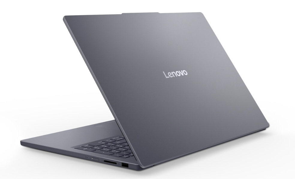 Notebook Lenovo IdeaPad Slim 3 16IPH11 sivý Otvorený notebook Lenovo IdeaPad Slim 3 16IPH11 zozadu