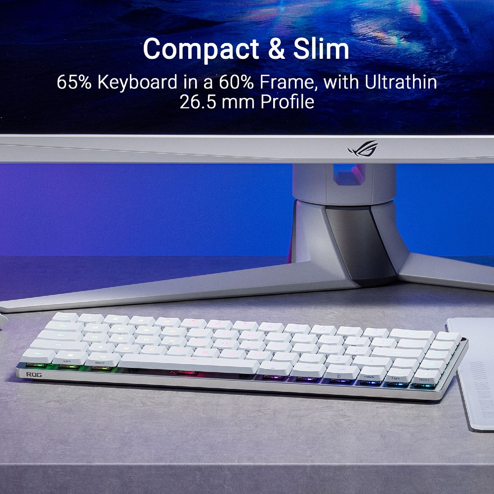 Klávesnica Asus FALCHION RX Low profile (ROG NX Snow) - US biela Klávesnica Asus FALCHION RX Low profile (ROG NX Snow) - US biela