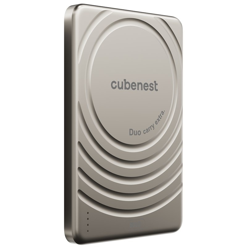 Powerbank Cubenest SlimDual MagSafe 5000 mAh titánová farba „Powerbank