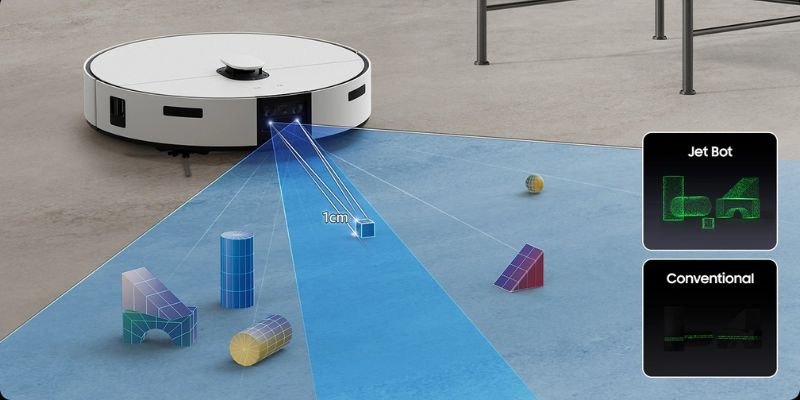 Robotický vysávač Samsung BESPOKE Jet Bot Combo AI VR7MD97714G/GE biely Robotický vysávač Samsung BESPOKE Jet Bot Combo AI VR7MD97714G/GE biely