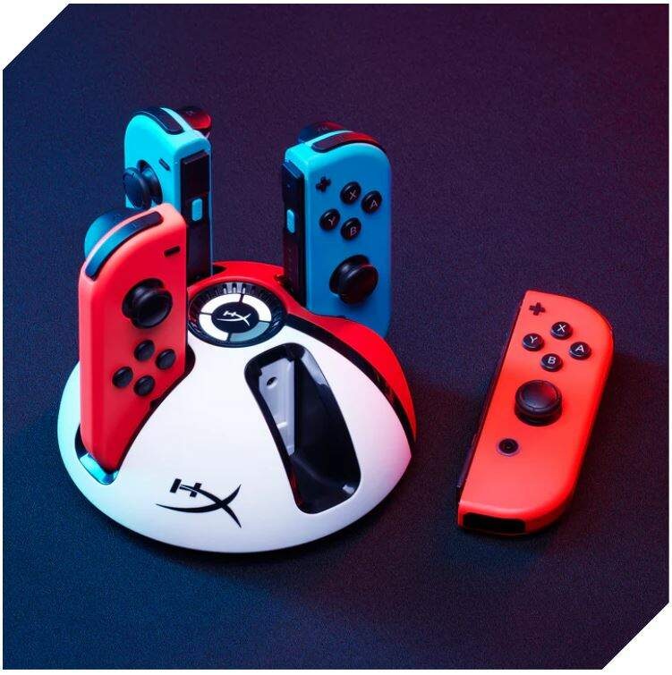Dokovacia stanica HyperX ChargePlay Quad 2 Nintendo Switch Controller Charger biela/červená Dokovacia stanica HyperX ChargePlay Quad 2 Nintendo Switch Controller Charger biela/červená