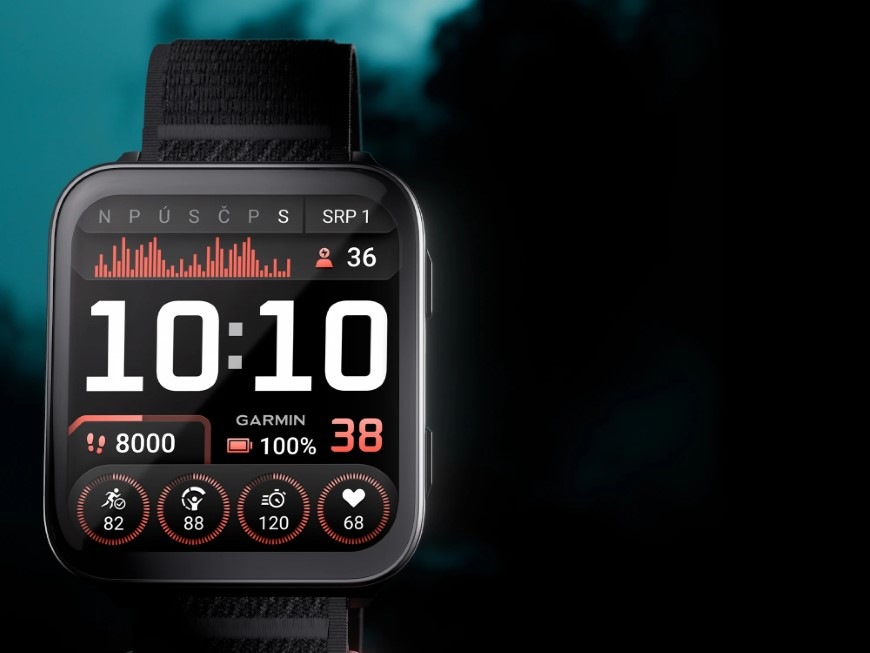 Inteligentné hodinky Garmin Venu X1 zlaté Detail AMOLED displeja hodiniek Garmin Venu X1 so zafírovým sklom