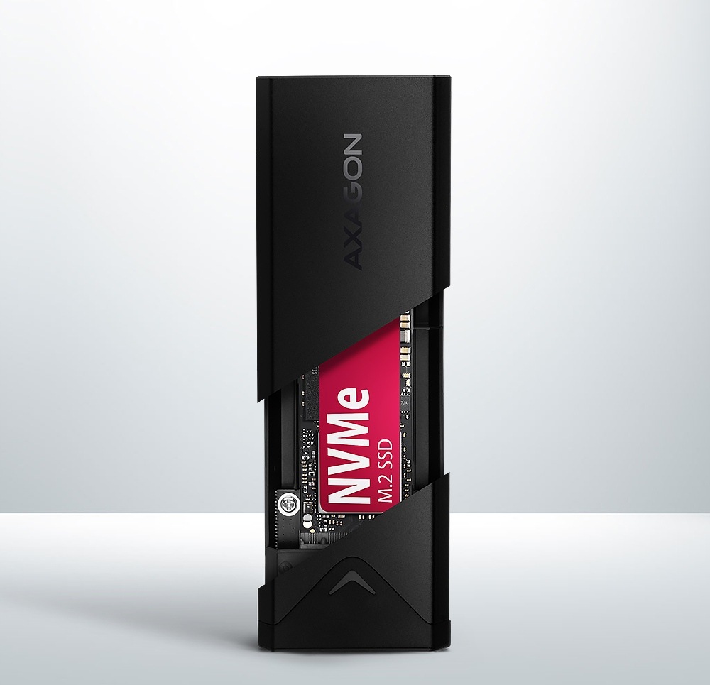 Externý rámček Axagon Black Arrow box s vloženým diskom SSD NVMe M.2