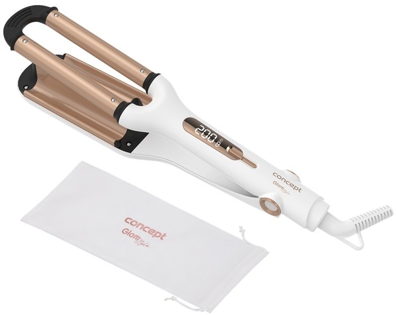 Kulma vlnkovač Concept KT2140 GLAM Style biela/rose gold