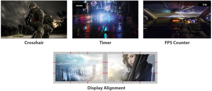 Herný monitor Asus VY249HGR čierny Herní asistenti exkluzívne v monitore Asus VY249HGR