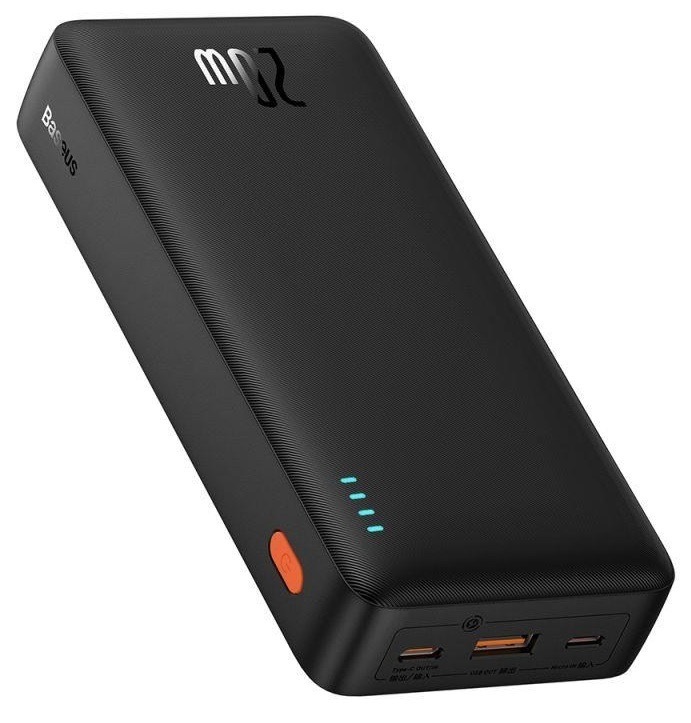 Powerbanka Baseus s kapacitou 20 000 mAh, čierna farba