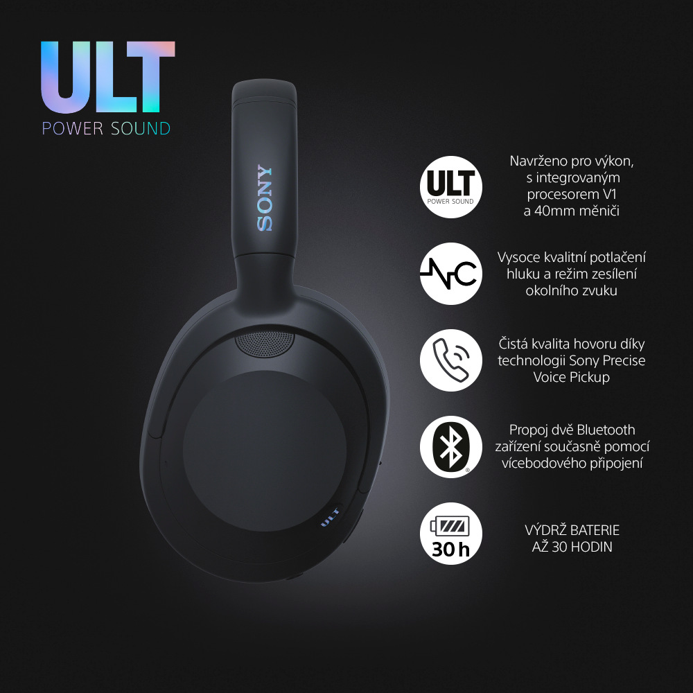 Slúchadlá Sony ULT WEAR - čierna