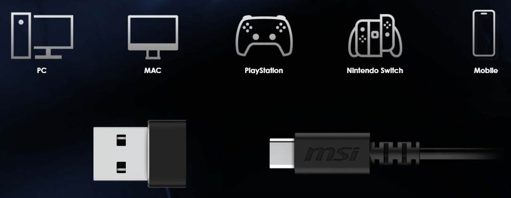 Headset MSI Maestro 300 USB-C čierny Headset MSI Maestro 300 USB-C čierny