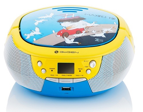 Rádioprijímač s CD GoGEN Maxipes Fík MAXIPREHRAVAC B modrý/žltý Rádioprijímač GoGEN MAXIPREHRAVAC B s CD/MP3/USB, modrá/žltá