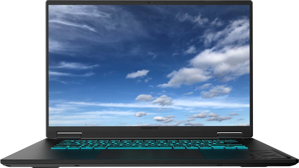 Notebook Gigabyte GAMING A16 v čiernej farbe.