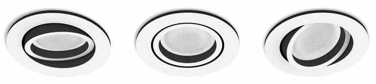 Vstavané svietidlo Philips Hue Centúra okrúhle 3ks biele