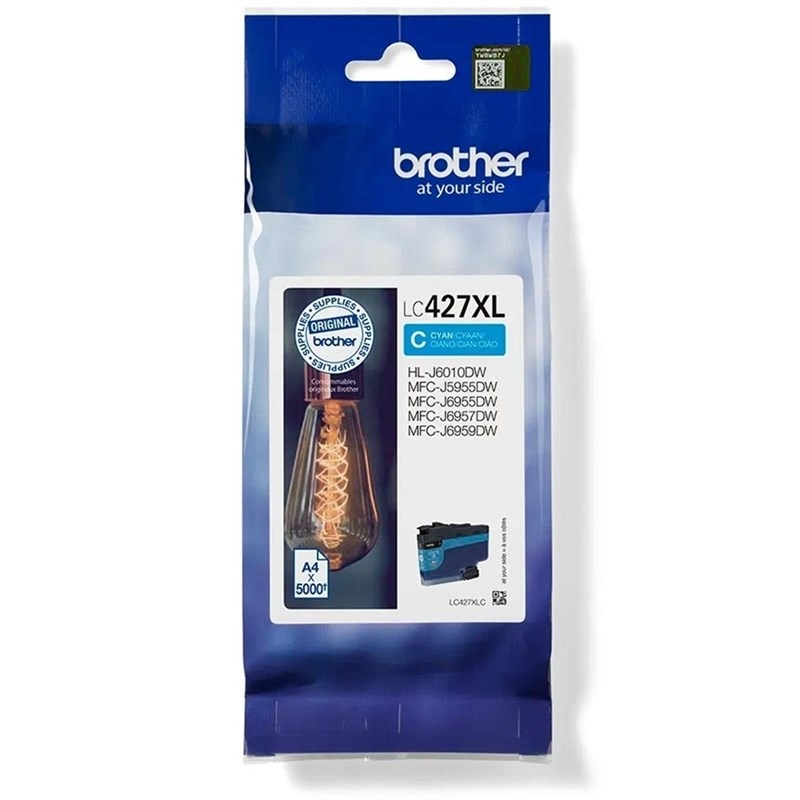 Cartridge Brother LC-427XLC, 5000 strán azúrová farba