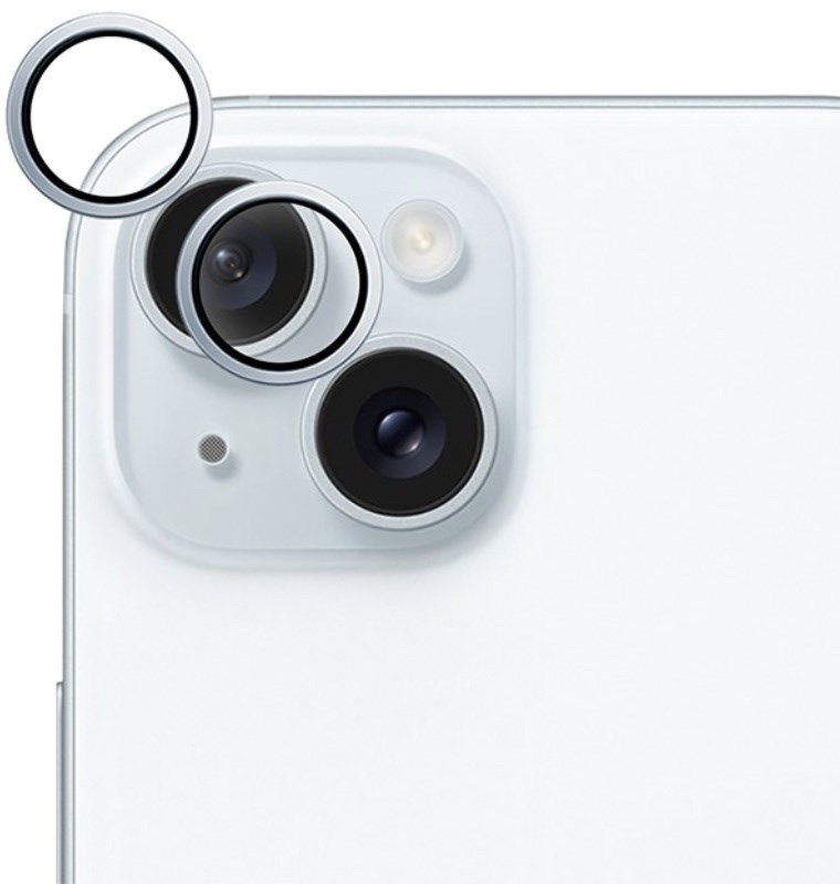 Ochranné sklo šošovky fotoaparátu Epico Aluminium Lens Protector na Apple iPhone 15/15 Plus modré