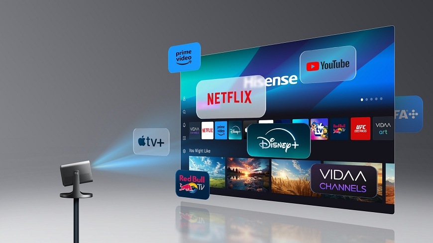 Laser TV Hisense C3 Laser TV Hisense C3 premieta domovskú obrazovku vidaa, z ktorej vystupujú známe aplikácie