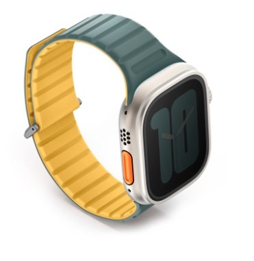 Remienok Uniq Revix Evo Reversible Magnetic na Apple Watch 42/44/45/49mm žltý/zelený