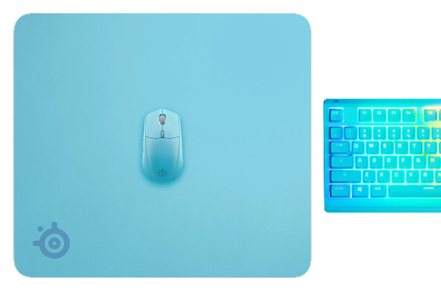 Podložka pod myš SteelSeries QcK L Aqua modrá