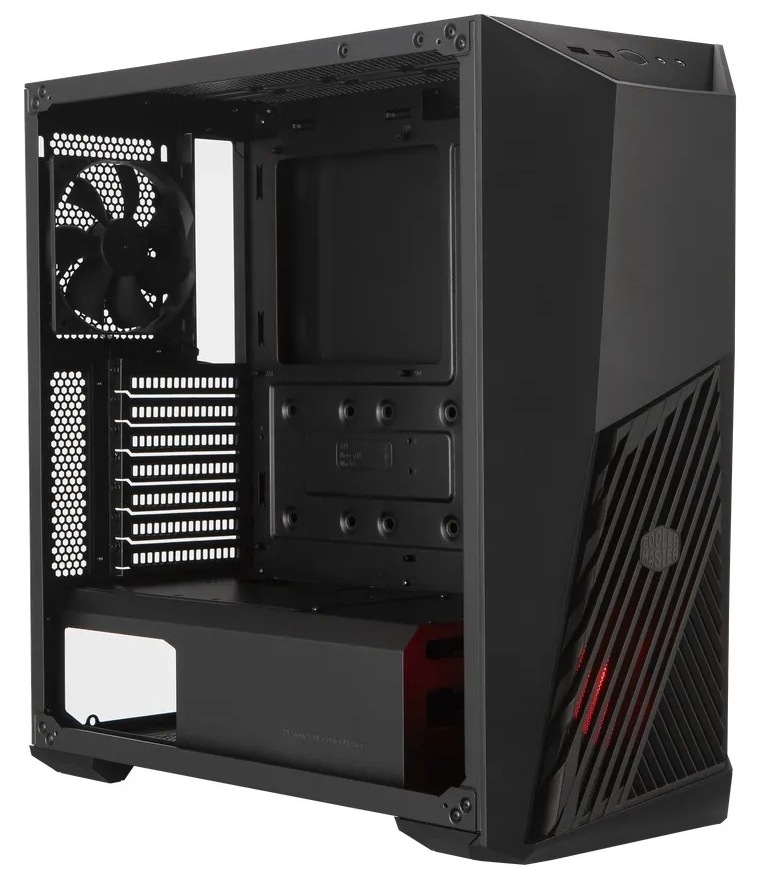 Case Cooler Master MasterBox K501L čierna PC skriňa Cooler Master MasterBox K501L z bočnej strany
