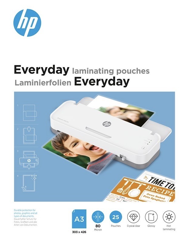 Laminovacia fólia HP s hrúbkou 80 mikrónov, 25 ks v balení