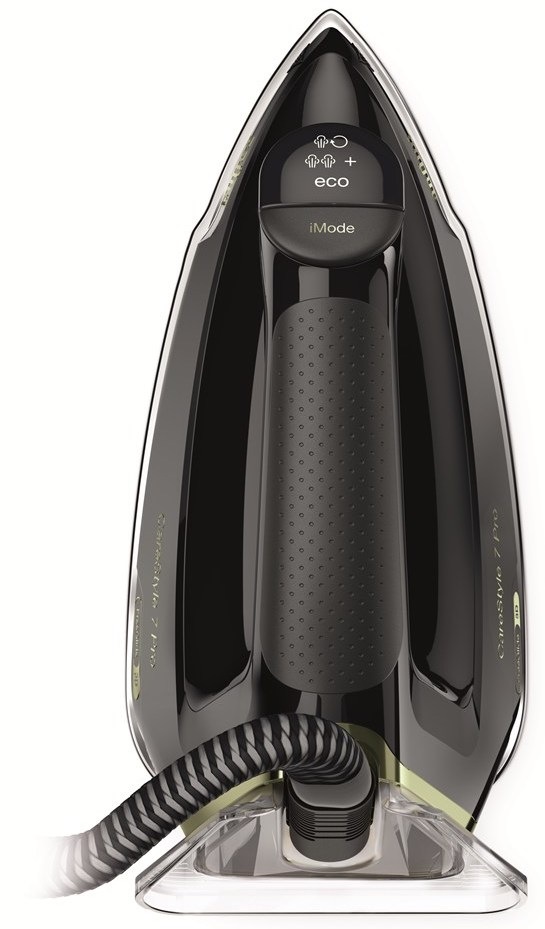 Žehliaci systém Braun CareStyle 7 IS7298CP čierny Detail žehličky Braun CareStyle 7 Pro s technológiou FreeGlide 3D a ergonomickou rukoväťou