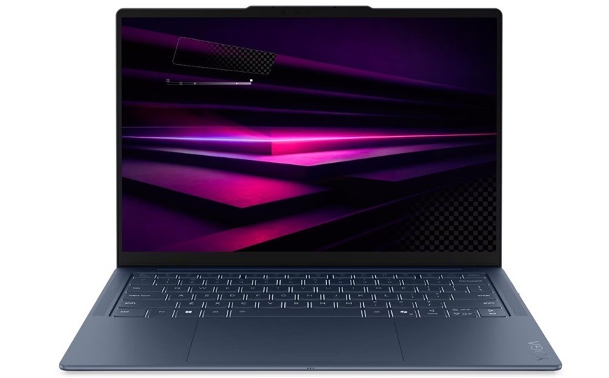 Notebook Lenovo Yoga Slim 7 14Q8Y11 modrý Detail obrázku notebooku.