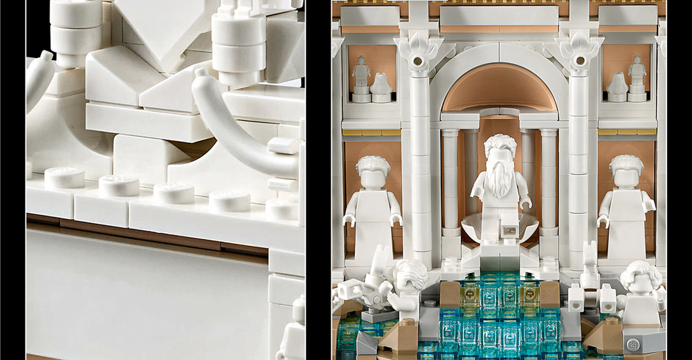 Stavebnica LEGO® Architecture 21062 Fontána di Trevi Stavebnica LEGO Architecture približuje Fontánu di Trevi ako prepracovaný architektonický model z kociek LEGO