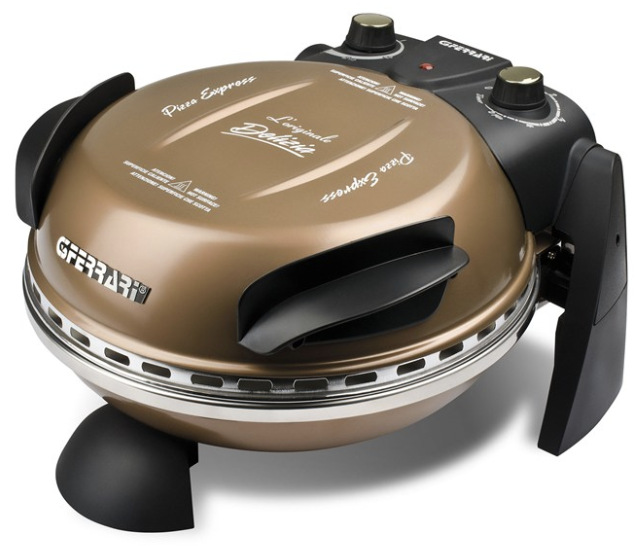 Pec na pizzu G3Ferrari G1000608 DELIZIA Copper s vekom a mechanickými regulátormi
