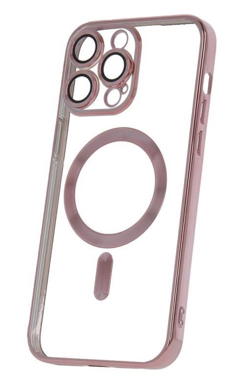 Kryt na mobil CPA Mag Color Chrome na Apple iPhone 15 ružový