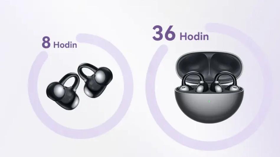 Slúchadlá Huawei FreeClip fialová Slúchadlá Huawei FreeClip - fialová