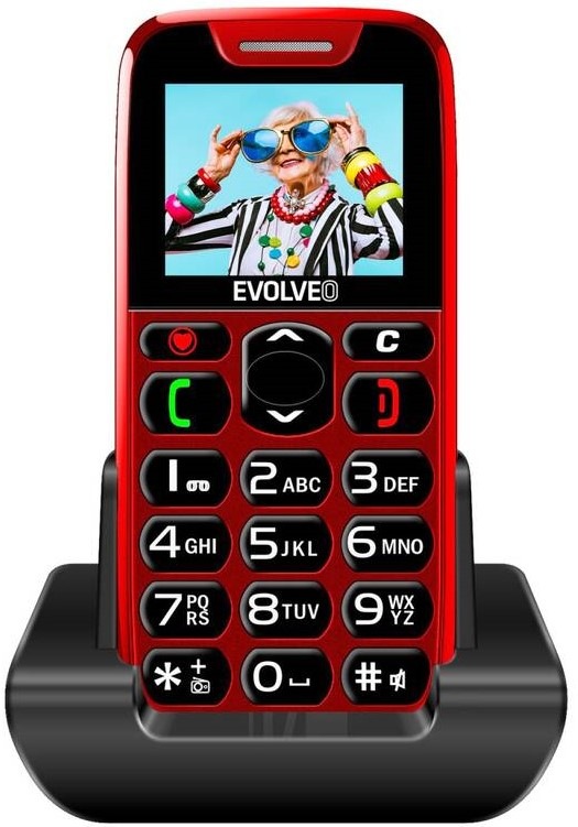 Mobilný telefón Evolveo EasyPhone červený Mobilný telefón Evolveo EasyPhone červený