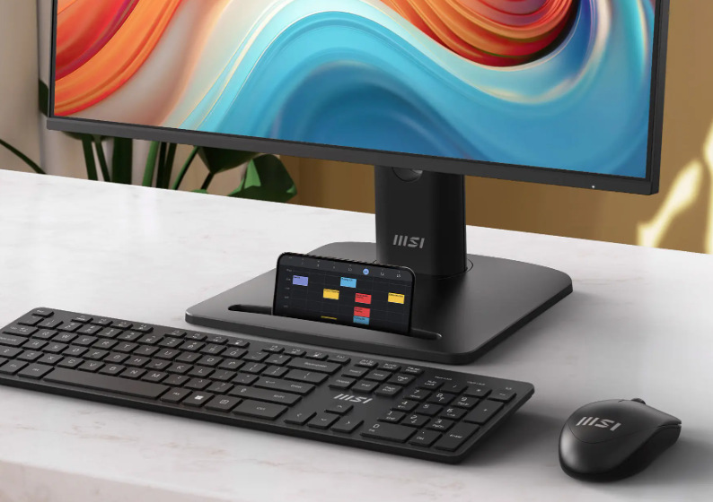 Monitor MSI Pro MP275PG E14 čierny MSI Pro MP275PG E14 je praktický - aj vďaka slotu pre príslušenstvo