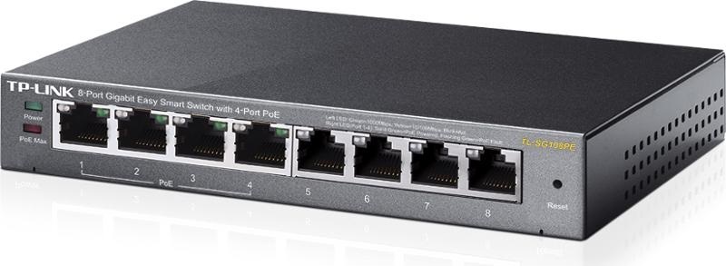 Switch TP-Link TL-SG108PE čierny