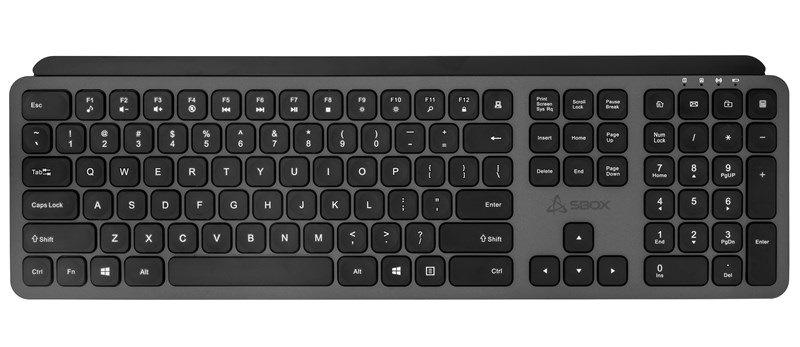 Klávesnica SBOX WK-26, US layout čierna/sivá